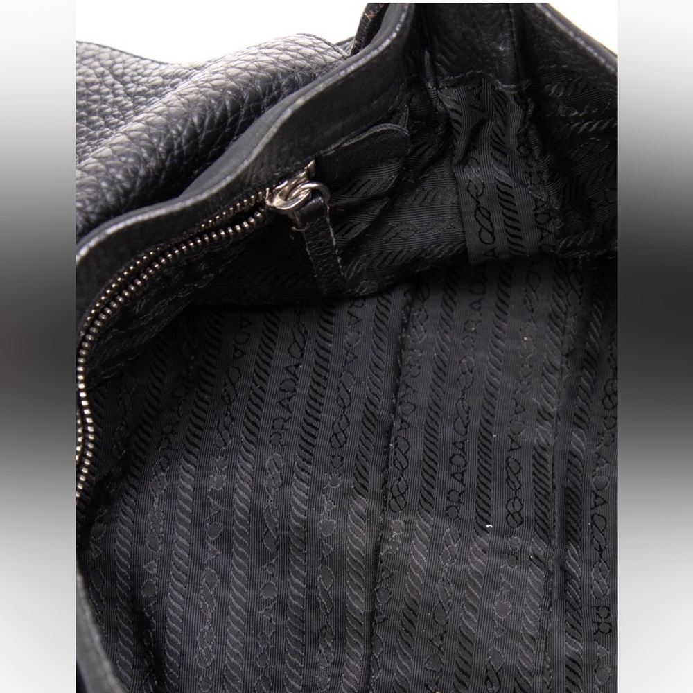 Prada Black Shoulder Bag with Leather Flap - Picture 4 of 15